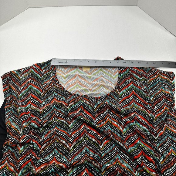 Michael Michael Kors Women's Small Petite Short Sleeve Top Multicolor Preowned - Picture 7 of 11